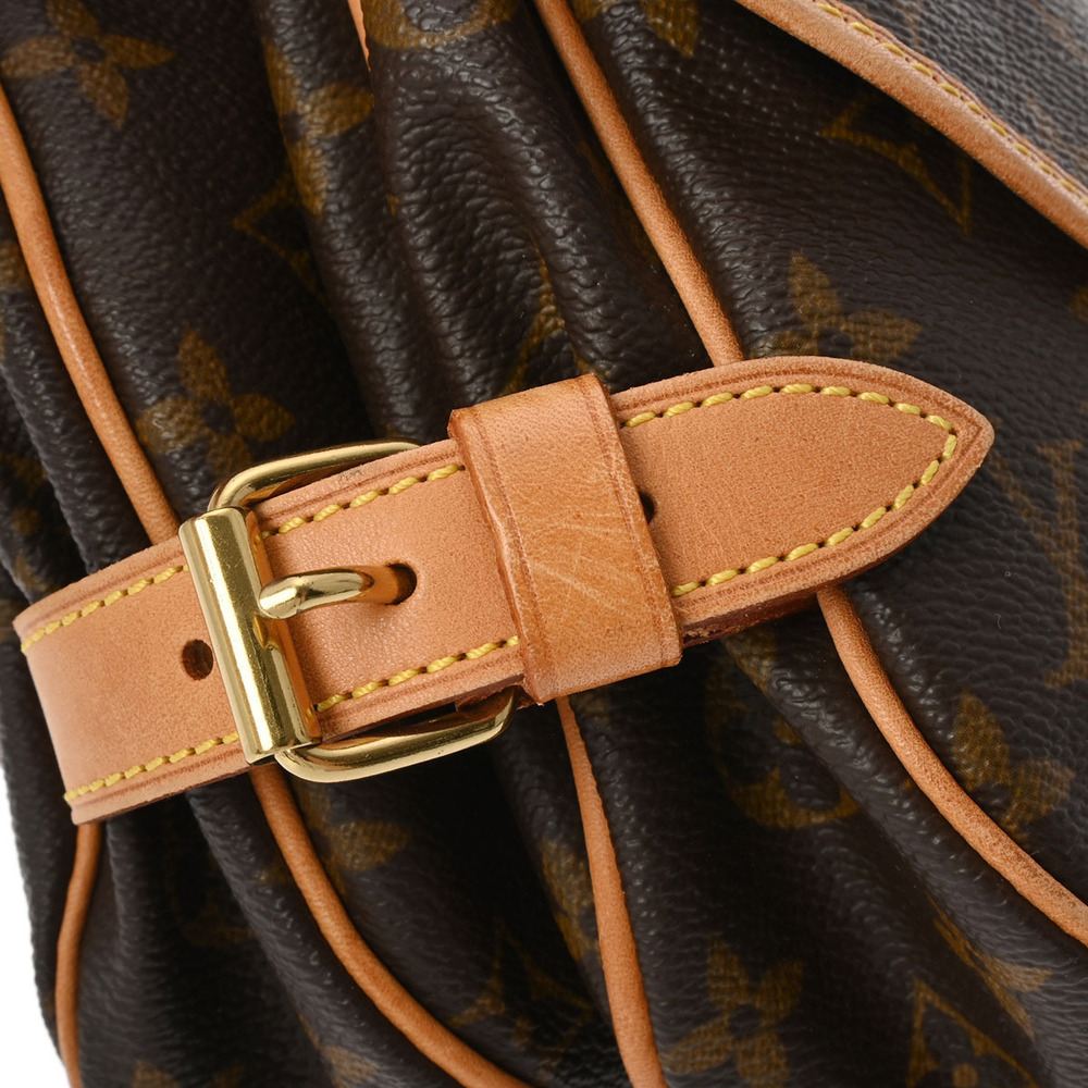 Louis Vuitton Brown Monogram Shoulder Saumur Bag Canvas - Picture 8 of 11